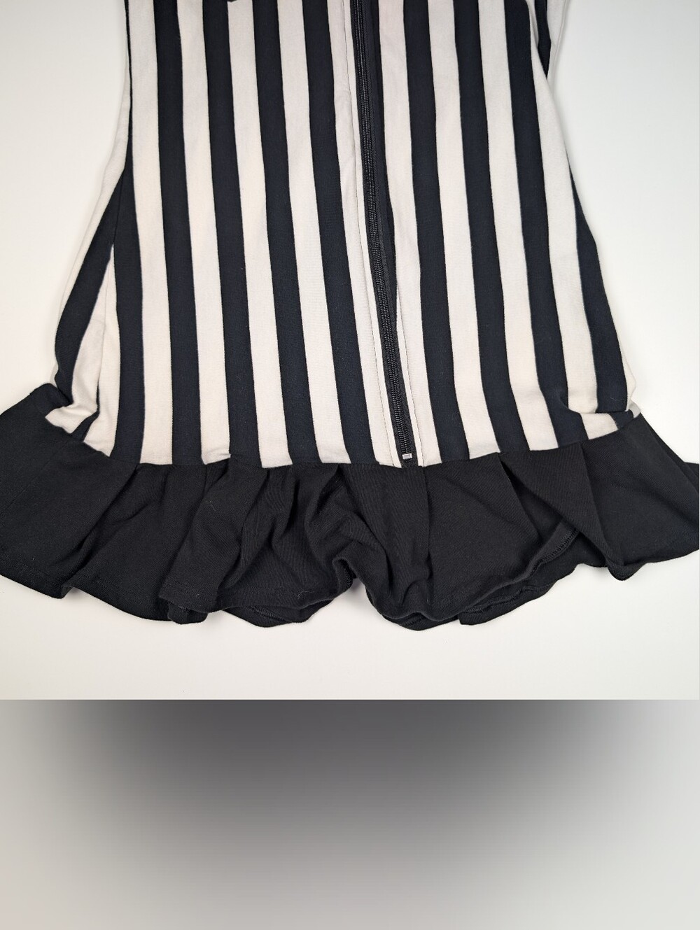Elegant Moments Referee Costume Dress Black White Full Zip Front Size S/M - Picture 3 of 9